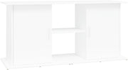 Large White Aquarium Stand 121x41x58cm with Storage Shelves & Modern Look