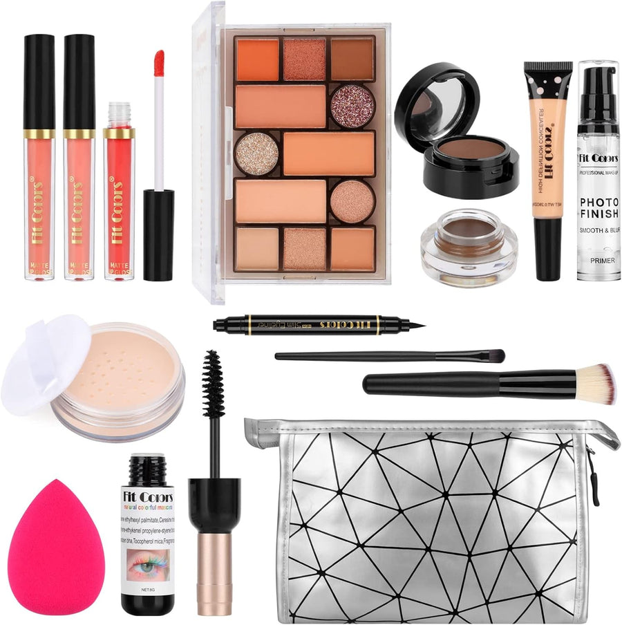 Professional All In One Makeup Kit 13pcs Travel Set with Bag