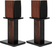 40cm Wood Speaker Stands HiFi Floor MDF Heavy Duty Pair Sand Fill