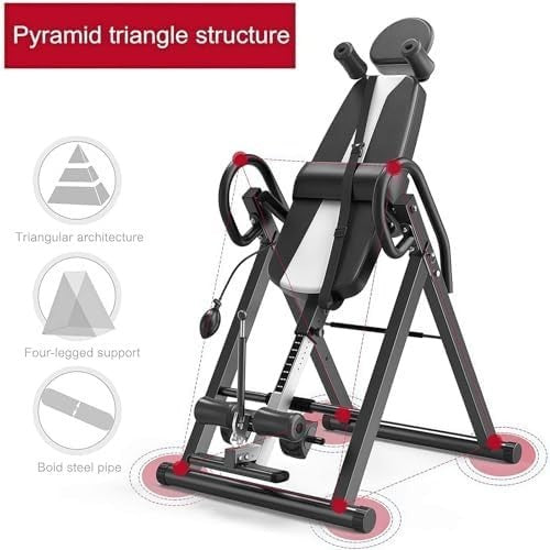 Heavy Duty Inversion Table 300lb Adjustable Headrest & Belt