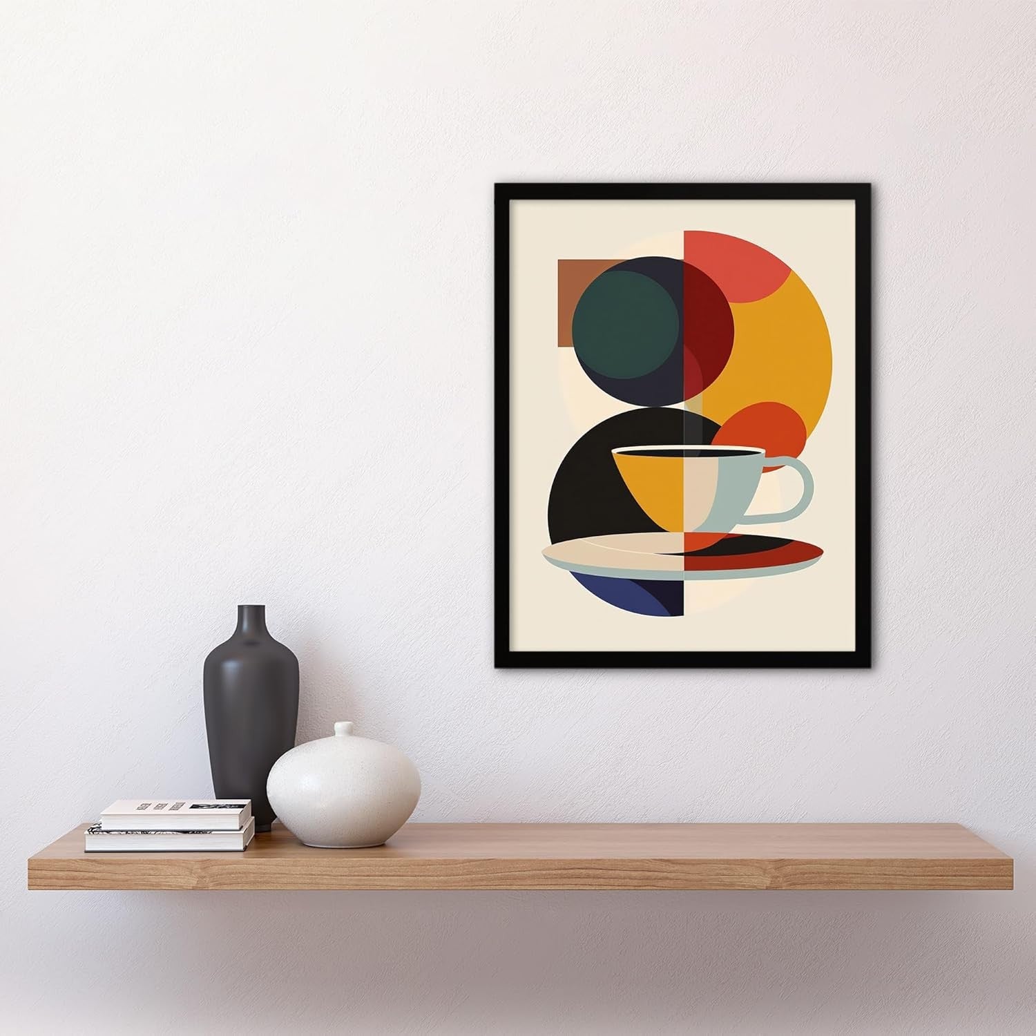 Bauhaus Coffee Cup Framed Wall Art 12x16in Kitchen Print