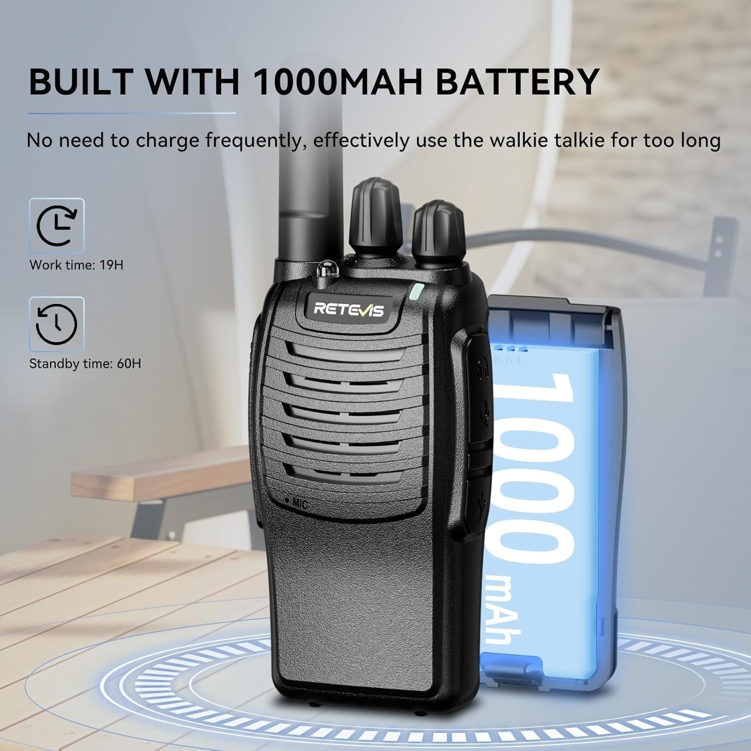 PMR446 Walkie Talkies 4 Pack USB-C VOX Emergency Long Range Radio