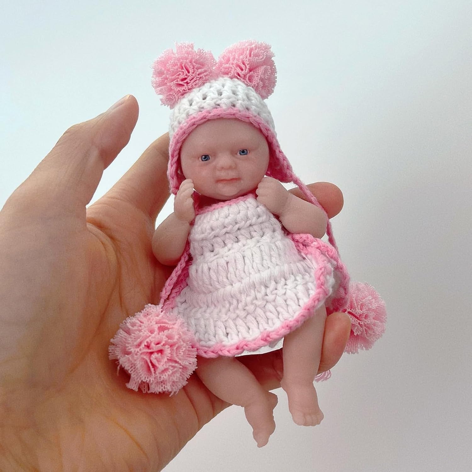 4.5 Inch Micro Preemie Reborn Baby Doll Full Silicone Realistic Girl
