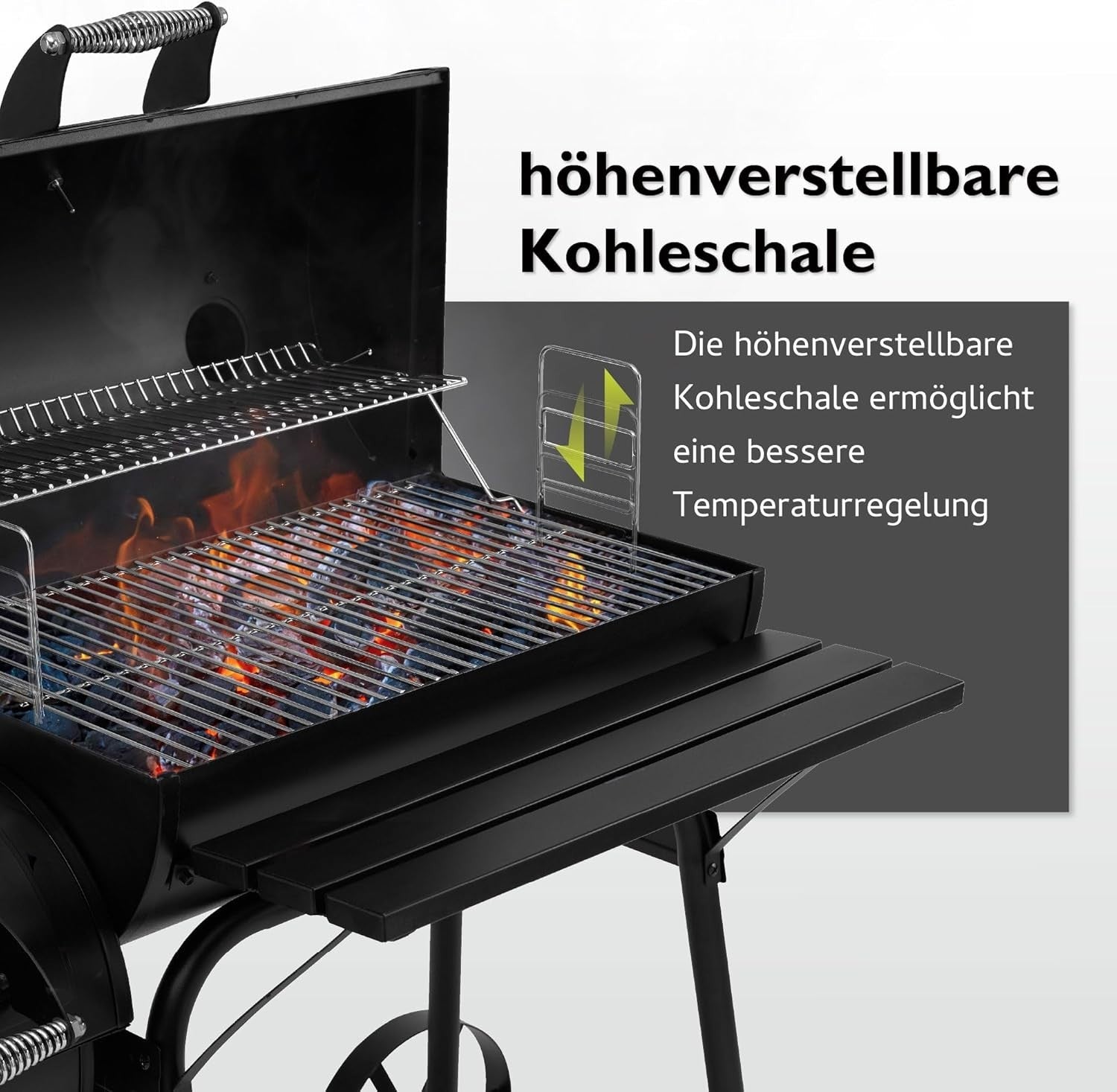 Offset BBQ Smoker Barrel Grill – Large Charcoal Outdoor Barbecue