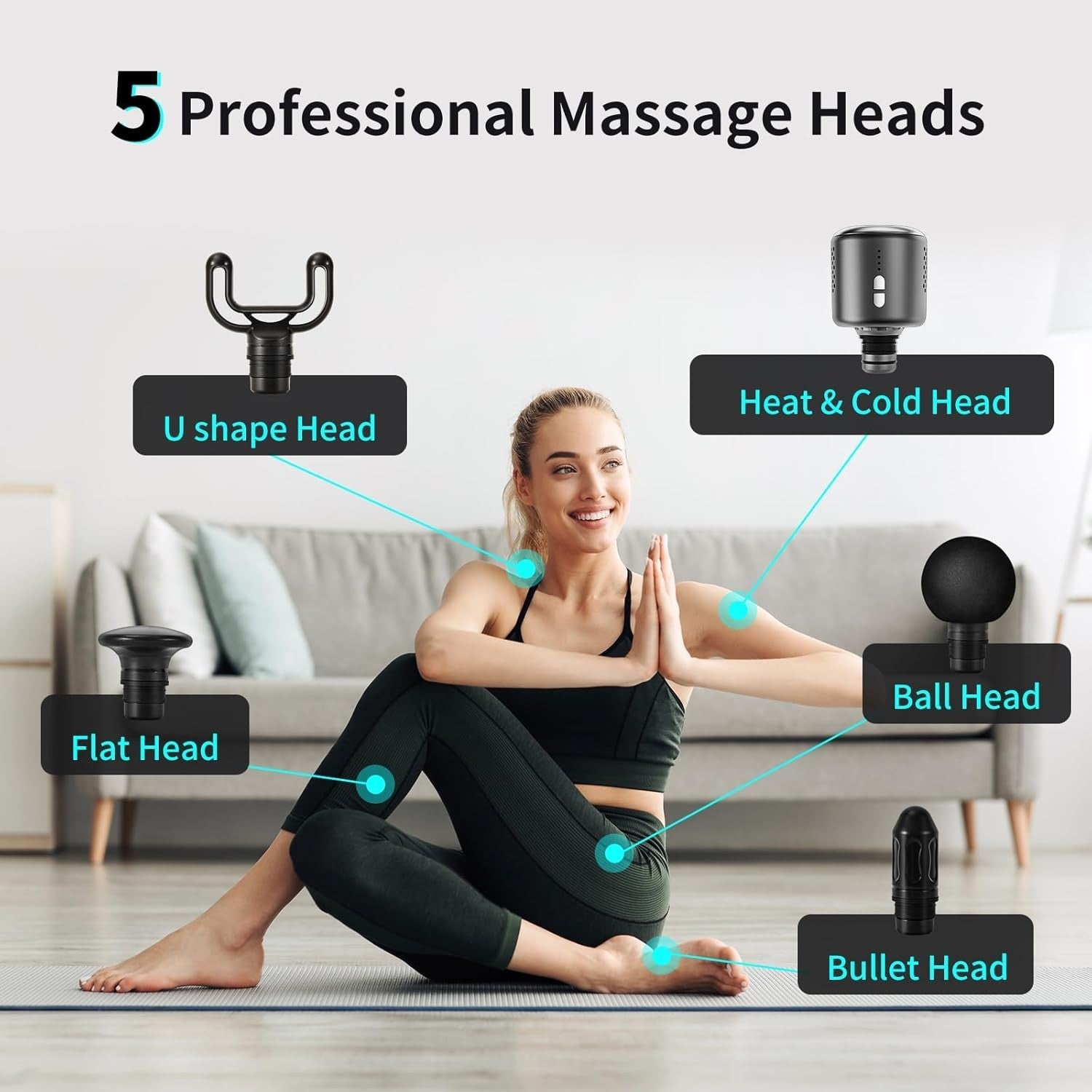 Hot & Cold Massage Gun Deep Tissue Percussion Muscle Relief 6 Speeds Case