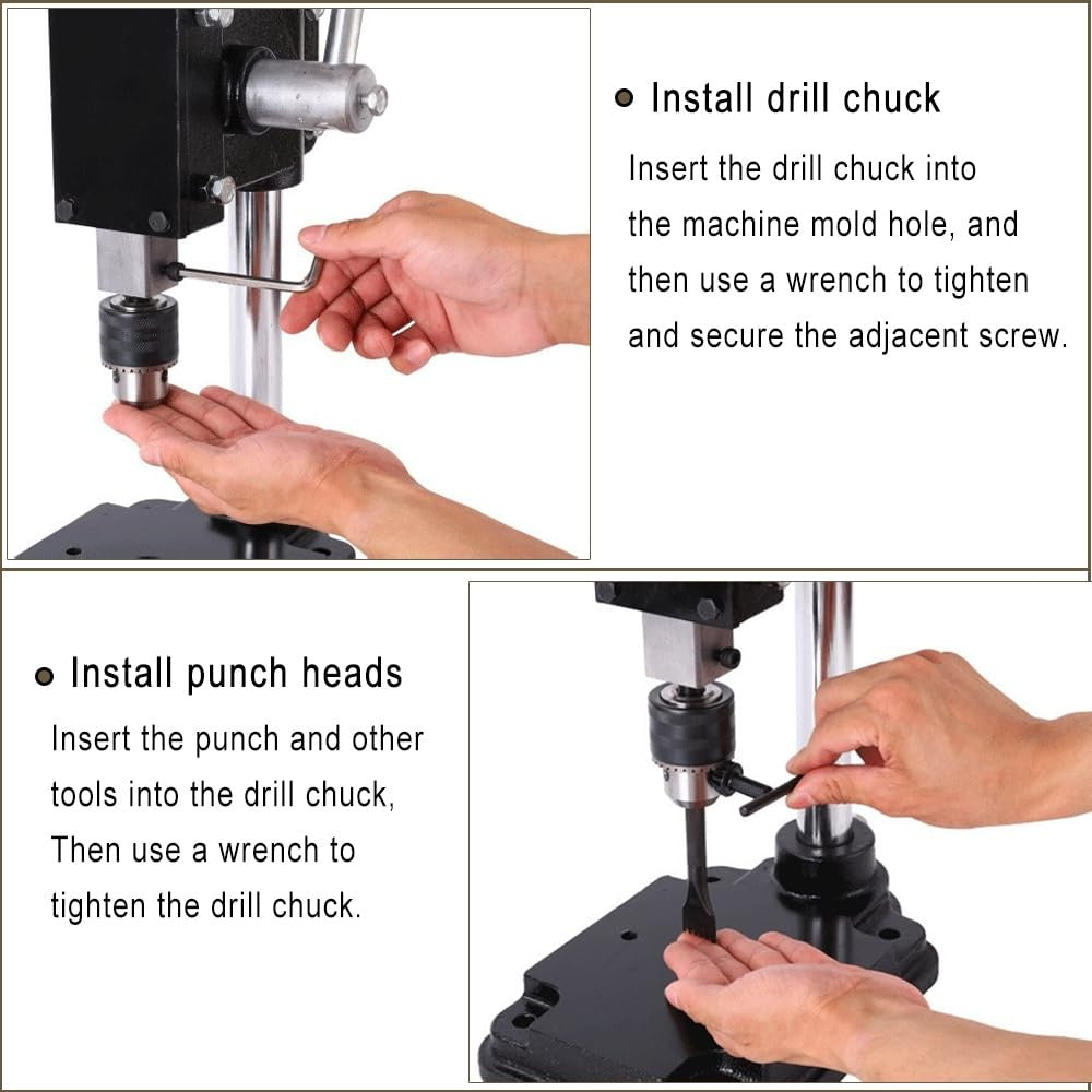 Leather Hole Punch Machine Manual Press 1.5–13mm Heavy Duty Craft Tool
