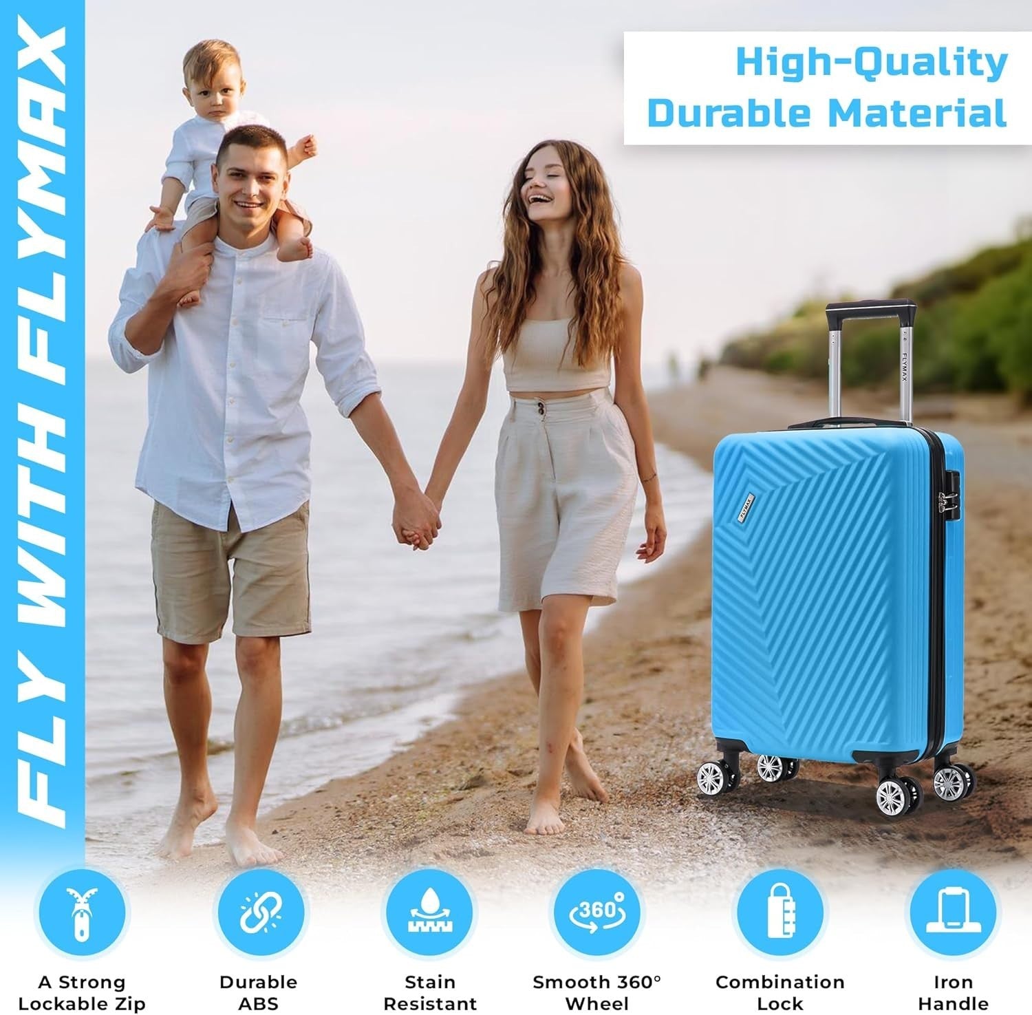 29” Large ABS Hard Shell Suitcase Lightweight 4 Wheel Check In Lockable