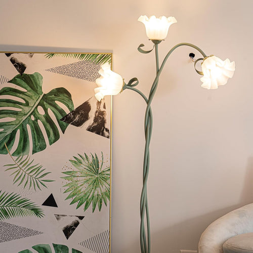 Flower Floor Lamp Standing Light 3 Heads Dimmable Decorative Living Room Lamp