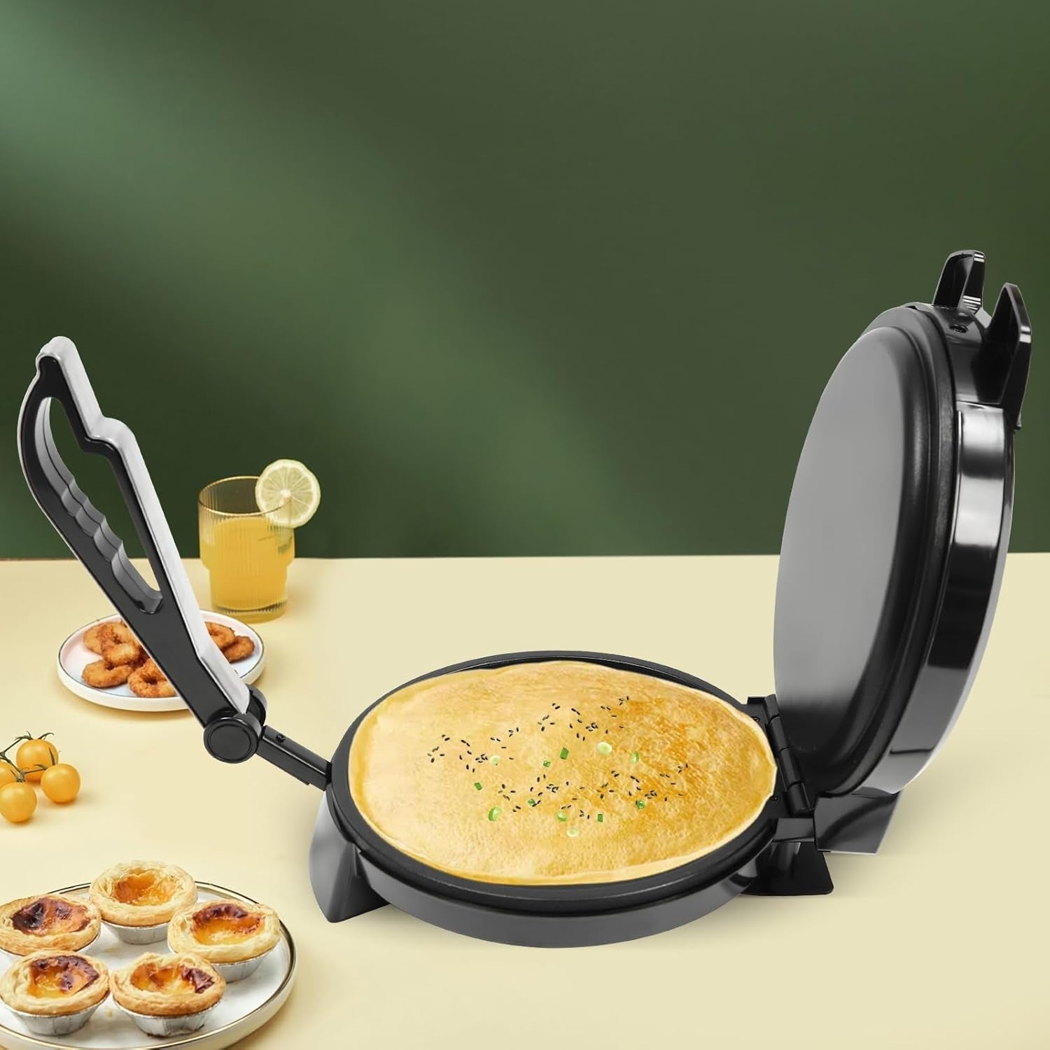 Electric Pancake Maker 1200W Double-Sided Non-Stick Press Flatbread Grill