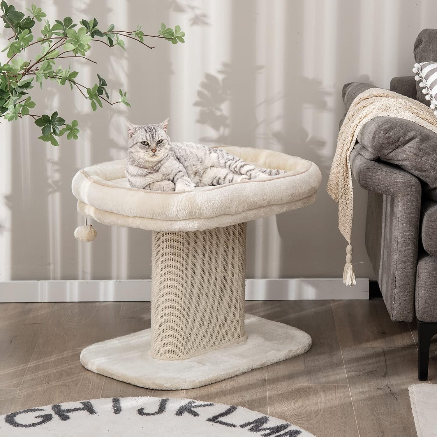 2-Level Cat Tree Scratching Post Tower Top Perch Sisal Column