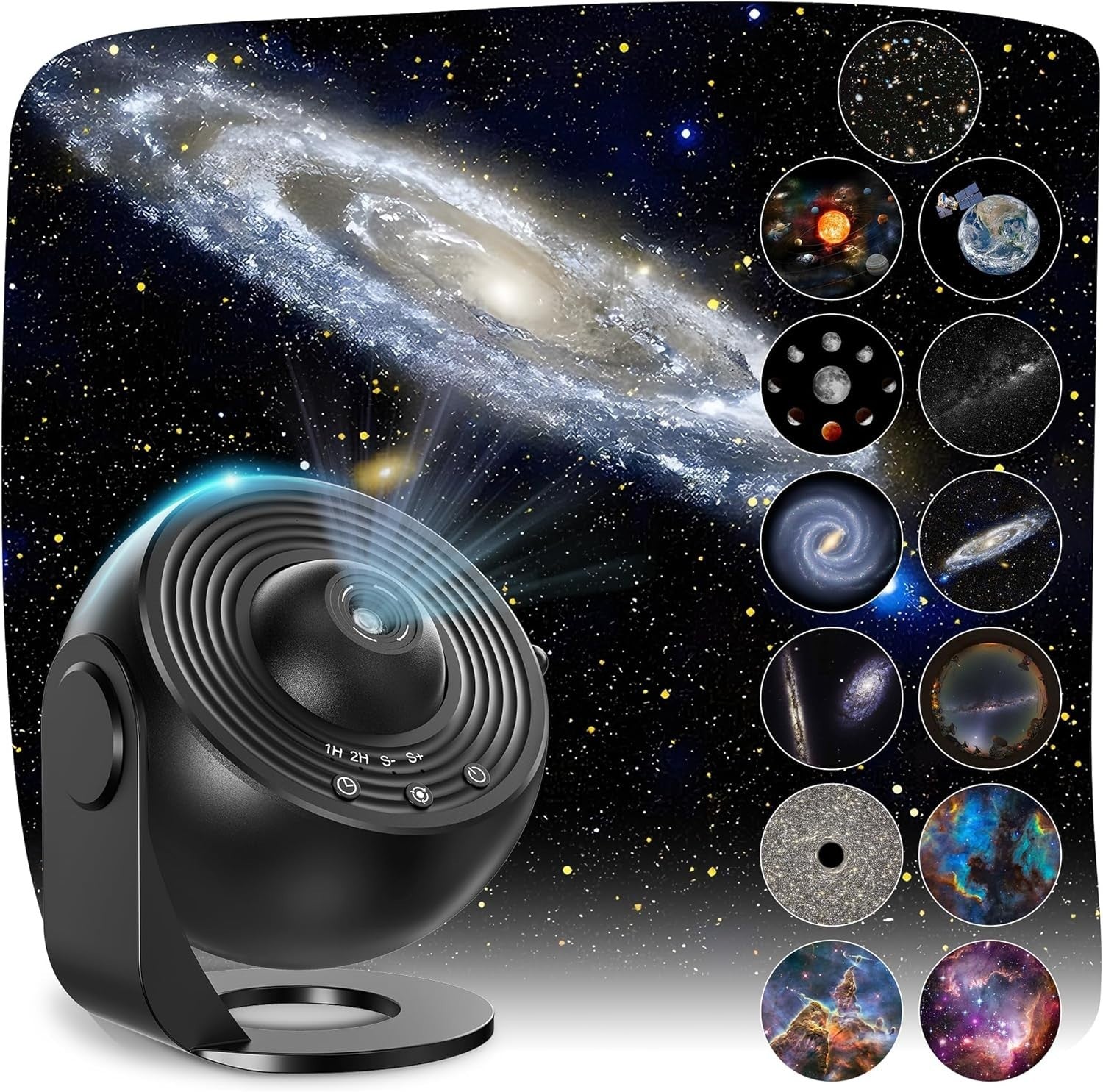 Galaxy Star Projector 13 Disc Planetarium 360° Rotating Night Light