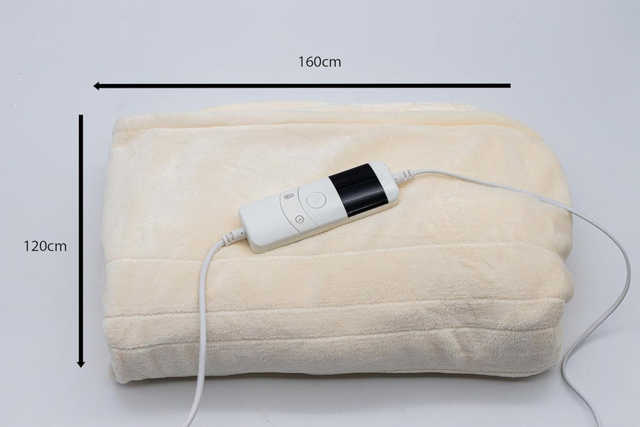 Electric Heated Throw Blanket 120x160cm 10 Heat Fast Warm Auto Off Washable