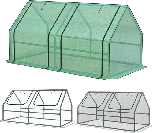 Heavy Duty Garden Greenhouse with 3 Covers Waterproof UV Protection Cold Frame