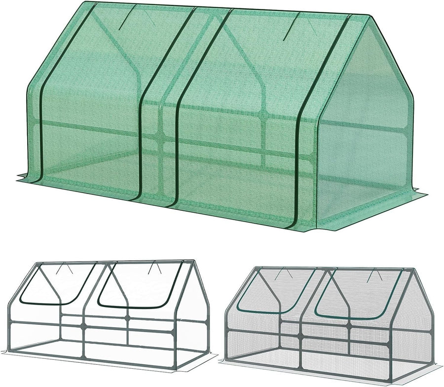 Heavy Duty Garden Greenhouse with 3 Covers Waterproof UV Protection Cold Frame