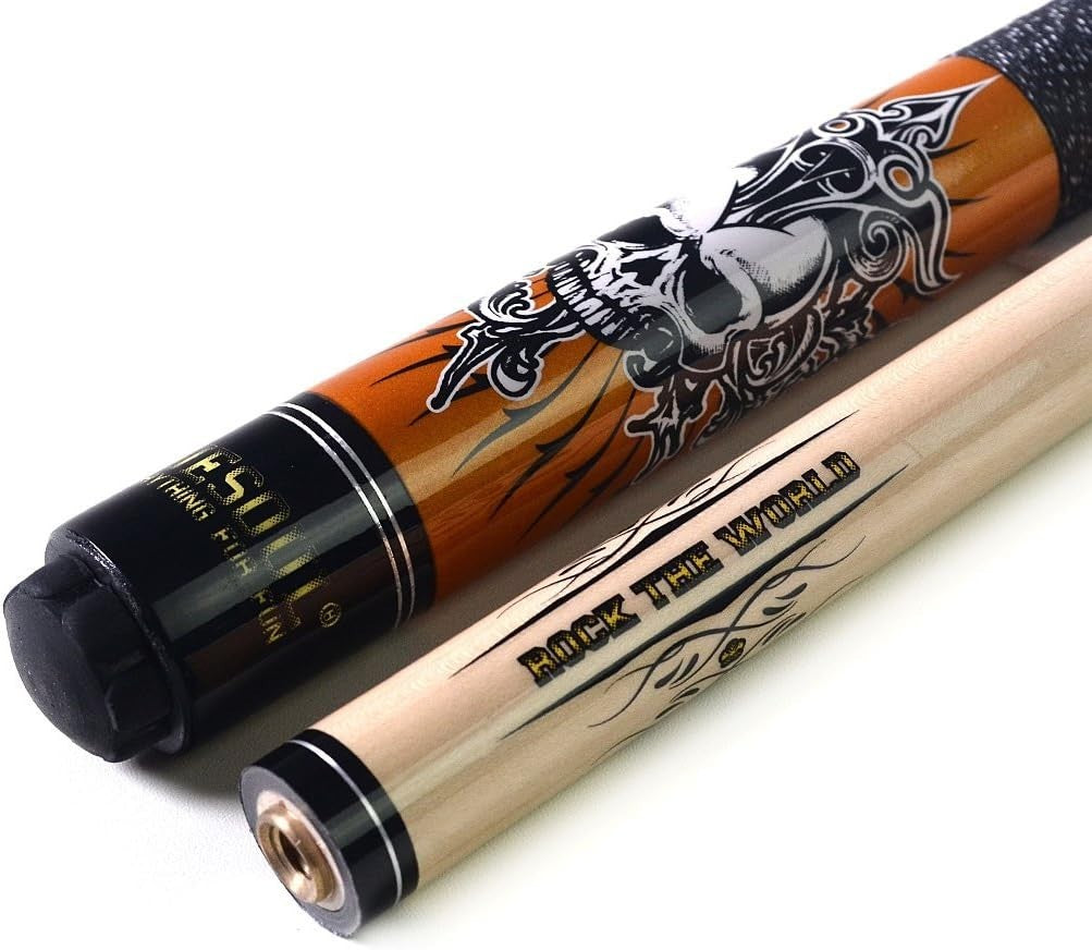 58” Heavyweight Pool Cue 21oz Maple Shaft 13mm Tip Linen Grip Soft Case