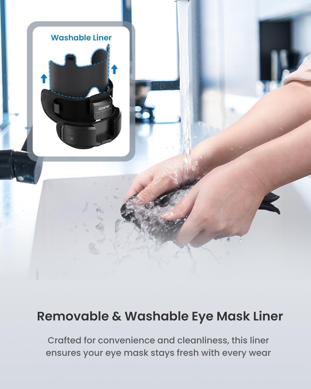 Heated Eye Massager Mask Sleep Stress Relief Dry Eyes Fatigue Bluetooth