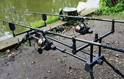 3 Rod Carp Fishing Pod Adjustable Aluminium Rod Stand Case