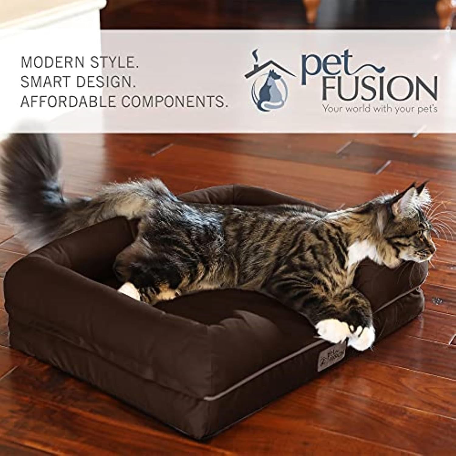 Small Orthopedic Memory Foam Dog Bed 64x51x14cm Waterproof