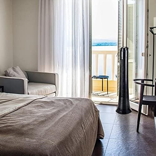 Black Column Tower Fan – Oscillating Remote 2-Speeds Cooling Fan for Bedroom
