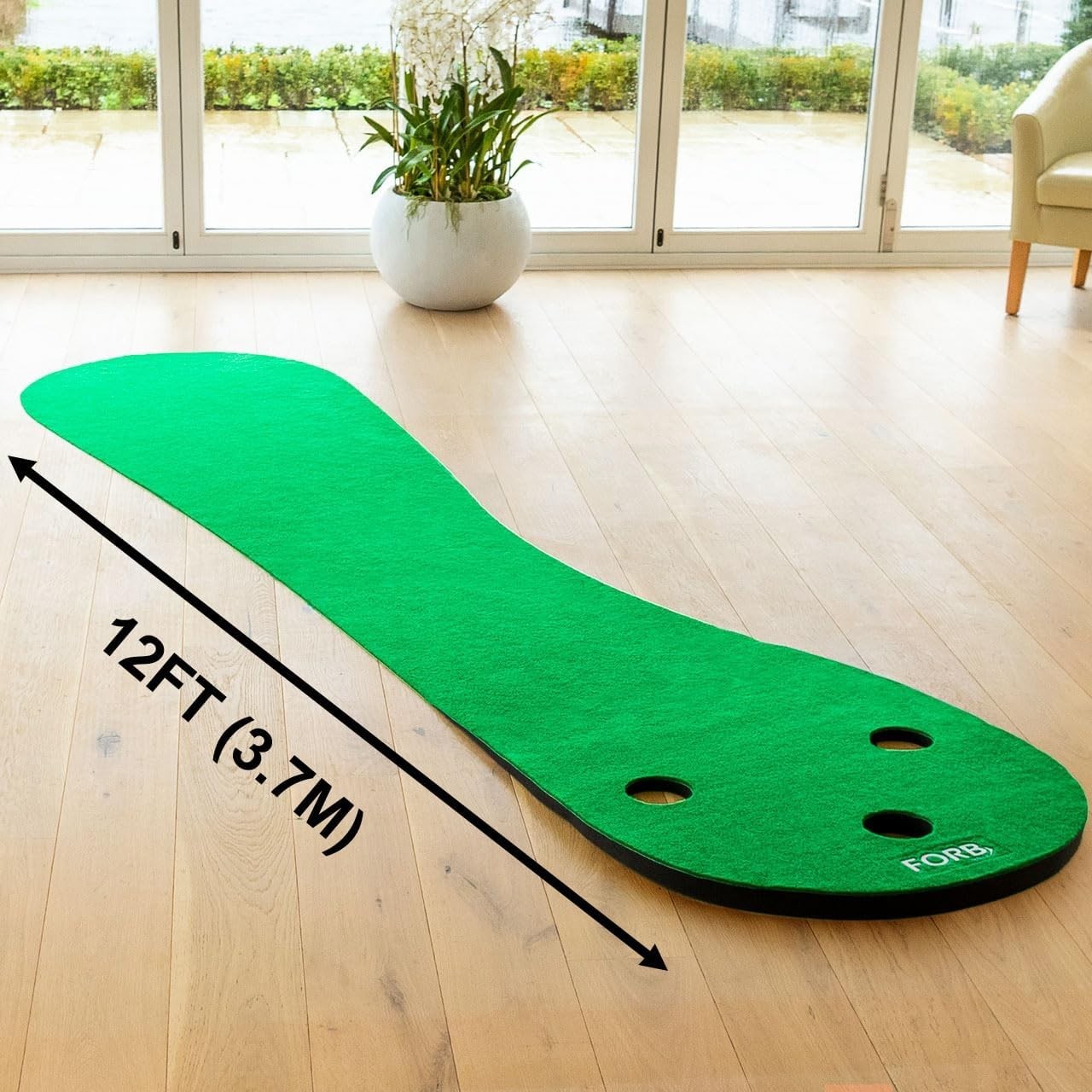 Professional Golf Putting Mat 12ft Indoor Outdoor Practice Green Trainer