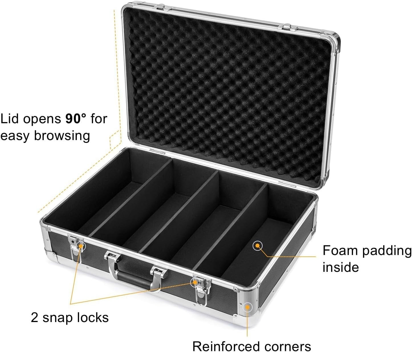 120 CD DVD Storage Case Portable Aluminium Lockable Media Organizer