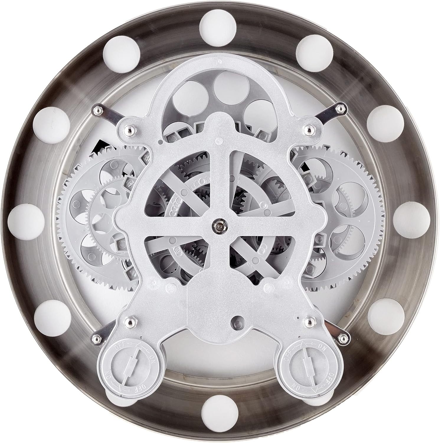 Modern Moving Gears Wall Clock | Battery Powered, Stylish Analog Decor