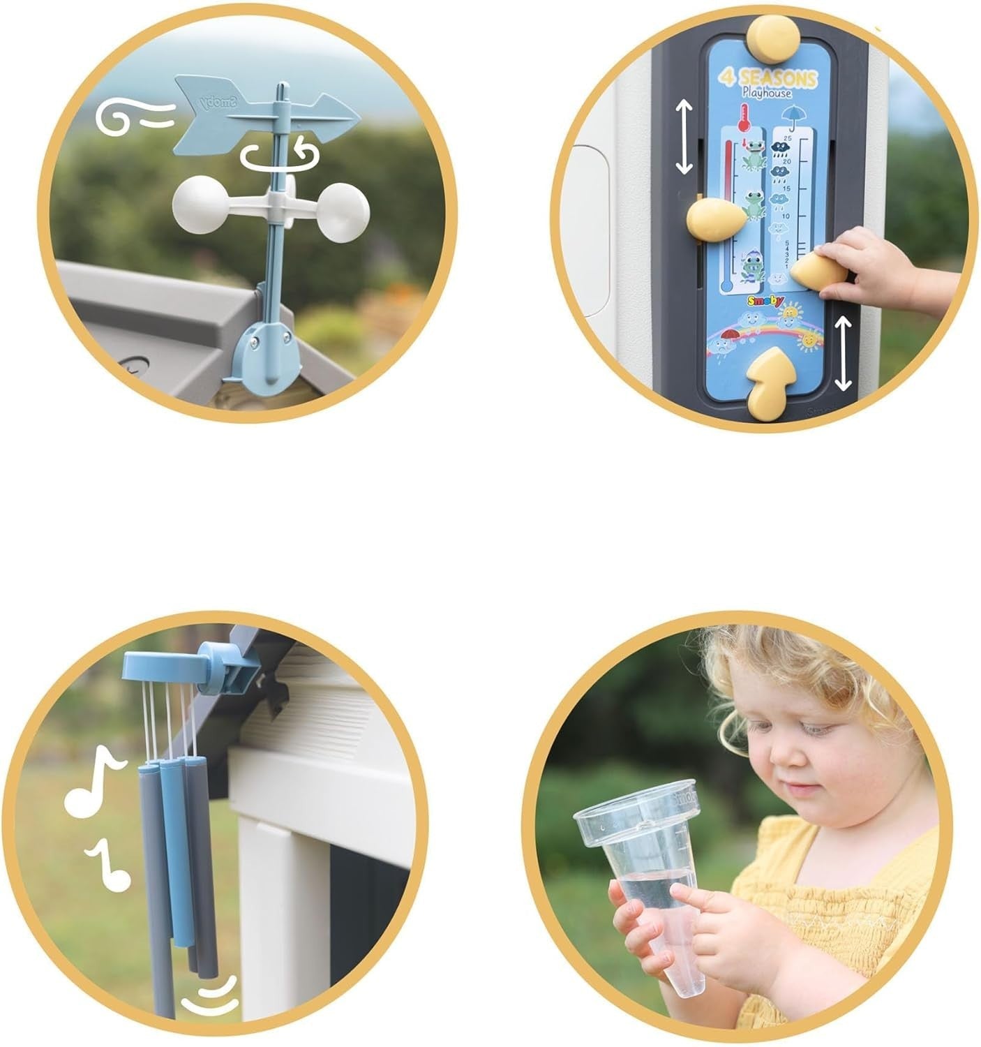 Kids 4 Seasons Playhouse Weather Learning Garden House Outdoor Toy