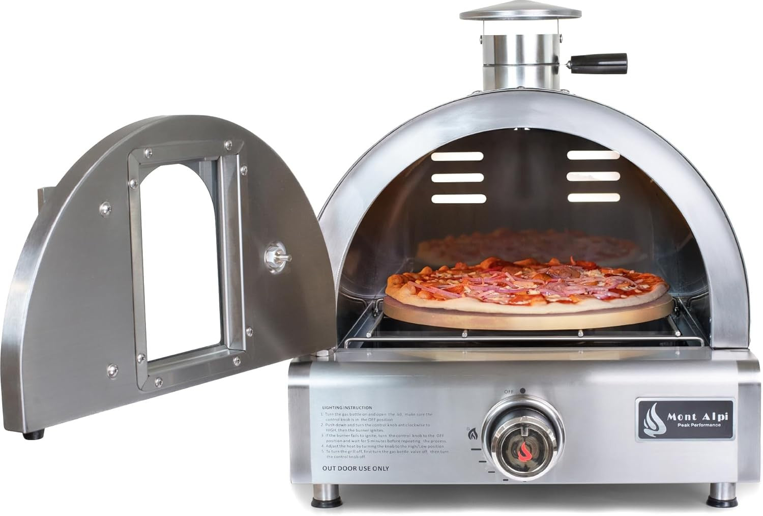 Stainless Steel Outdoor Pizza Oven | Gas & Wood Fired Multi-Fuel BBQ Grill