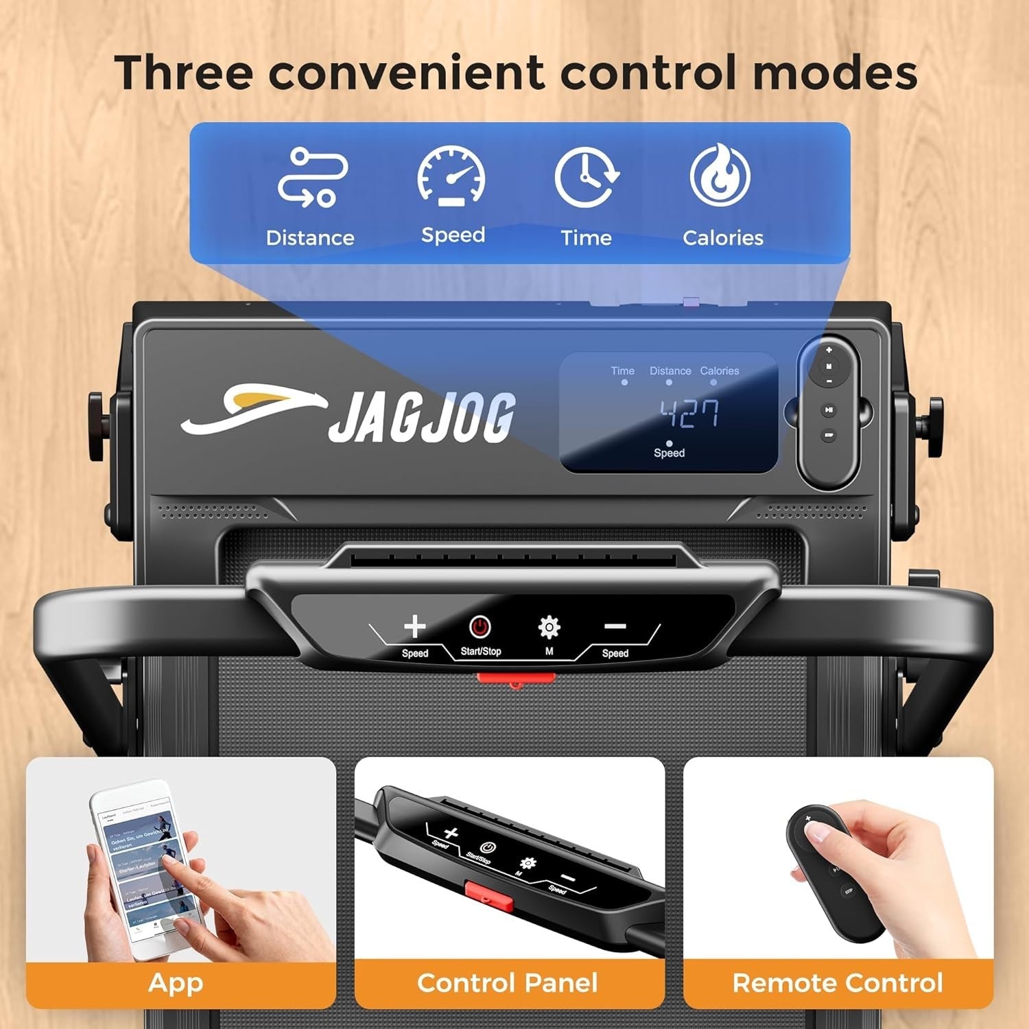 Foldable Home Treadmill 2.5HP Incline Smart App Control Quiet Jog/Walk