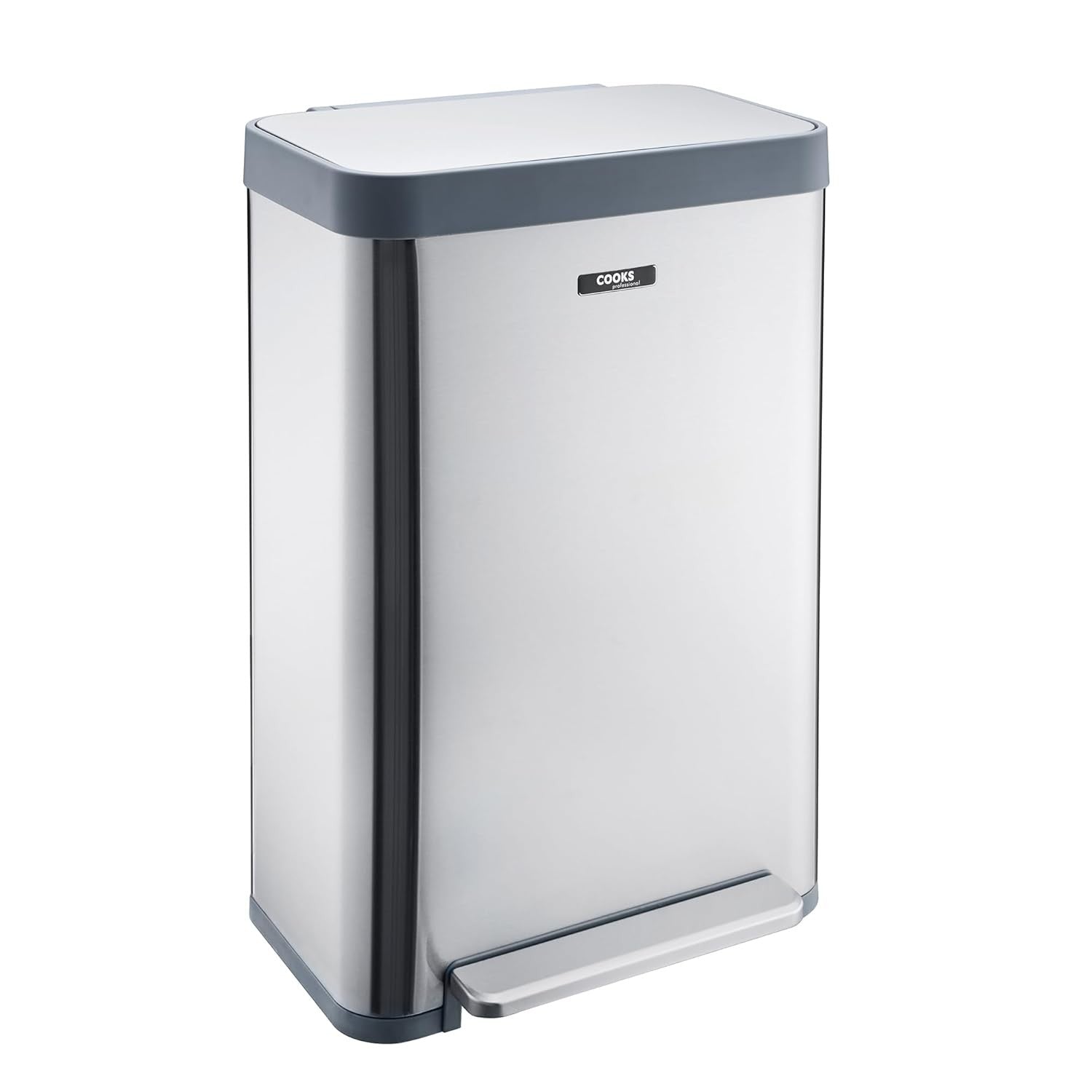 65L XL Pedal Bin Stainless Steel Kitchen Waste Soft