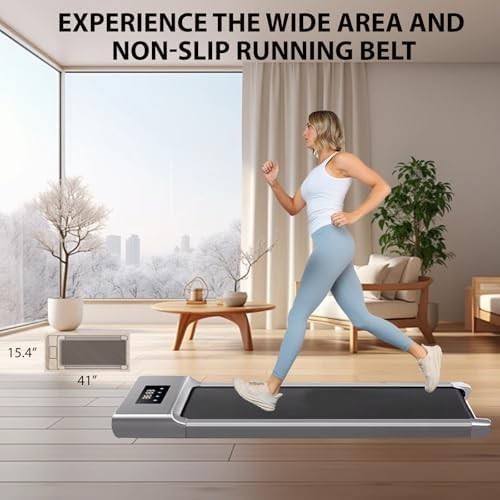Under Desk Treadmill 12km/h 0–4% Incline Bluetooth Speaker Remote Compact Pad
