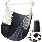 Hammock Chair Swing – Portable, Collapsible, Cotton Comfort, 1 Person