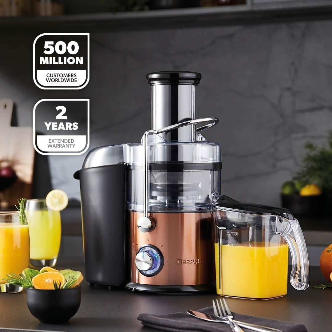 800W Centrifugal Juicer Whole Fruit Vegetable Extractor 75mm Wide Mouth