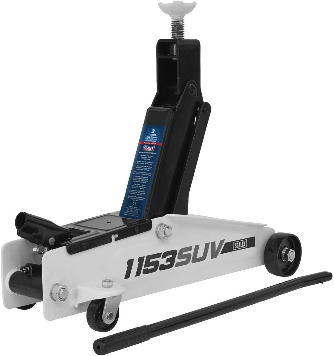 3 Ton Long Reach High Lift Trolley Jack SUV 4x4 Heavy Duty Car Jack 192–533mm