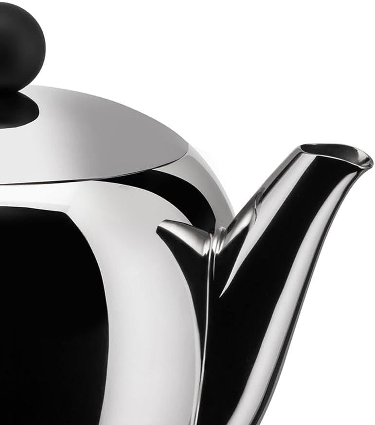 Stainless Steel Teapot 1.22L Mirror Polished Tea Pot with Lid Silver