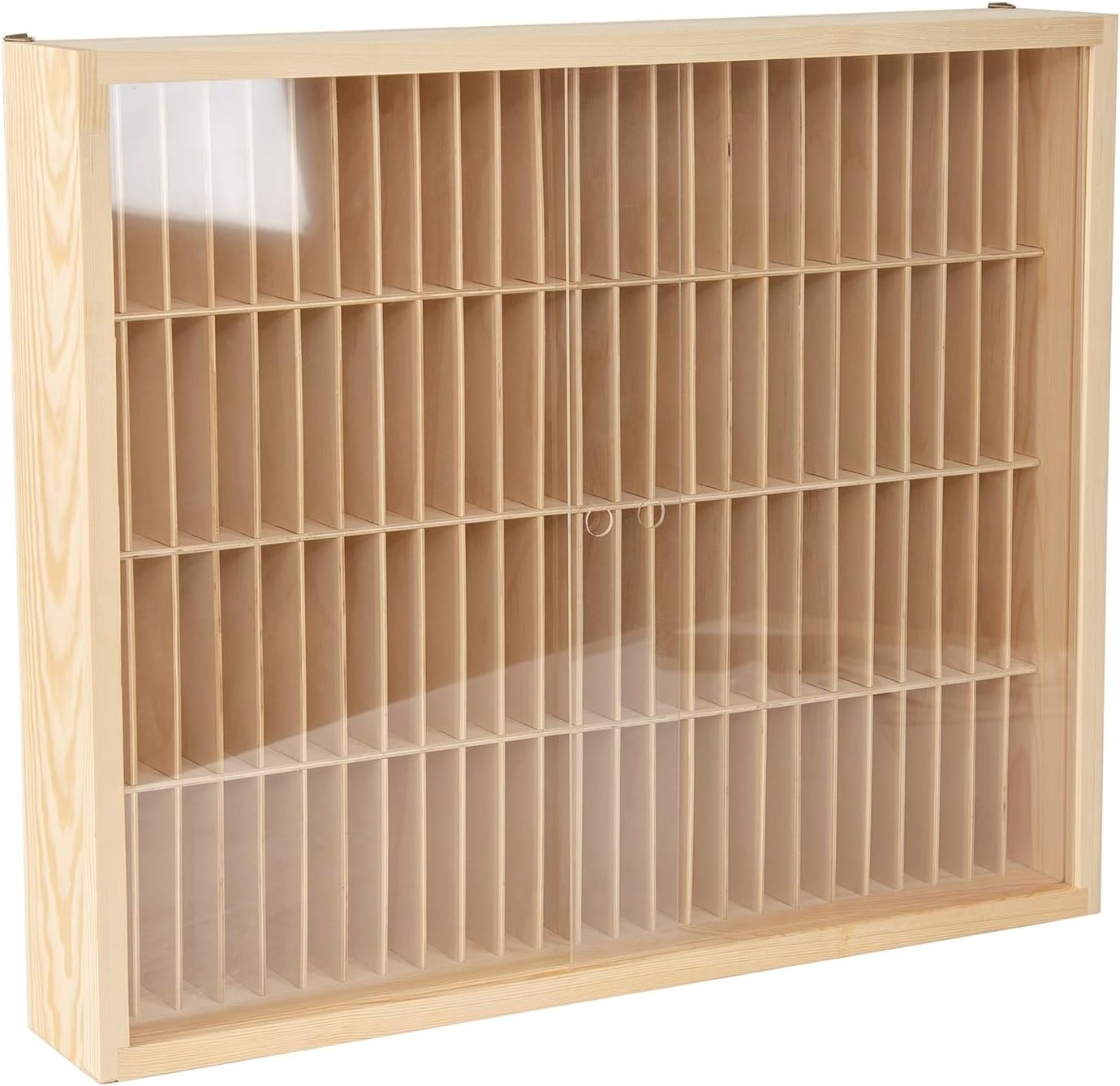 100 Slot Cassette Tape Storage Rack Wall Mount Media Display Cabinet