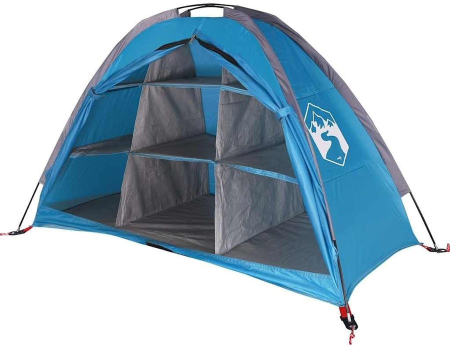 9 Compartment Camping Storage Tent Blue Portable Organizer