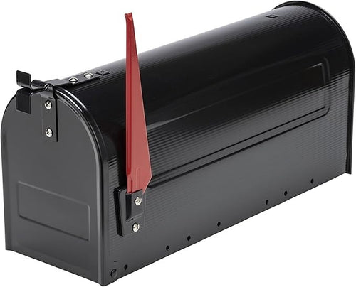 Lockable Black Aluminium Mailbox – Weatherproof, Large Capacity, Post Mounted