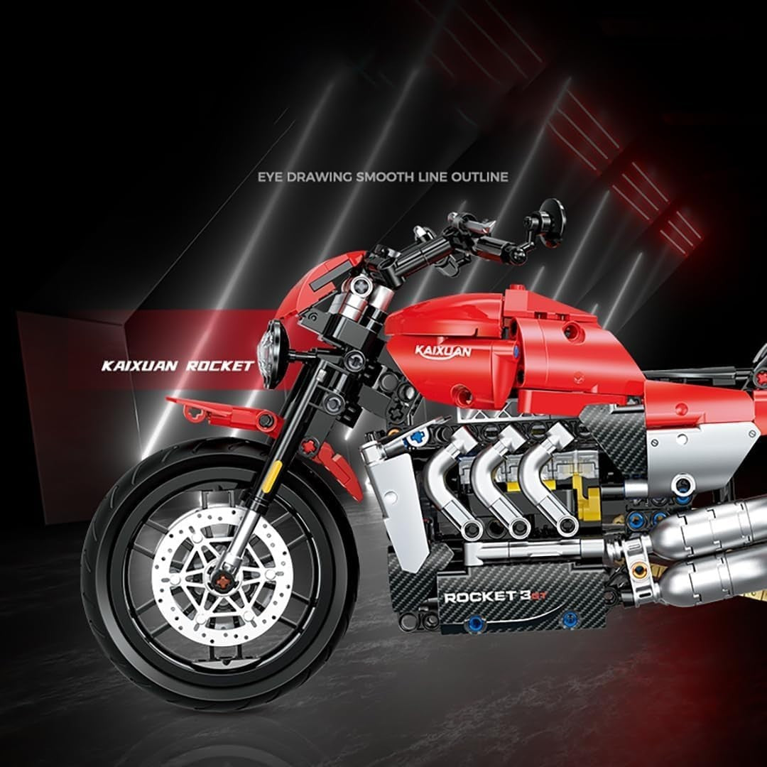 578 PCS Motorcycle Building Blocks Kit – Realistic, Educational & Collectible