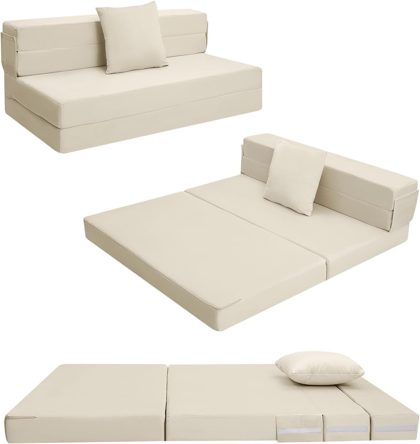 Double Fold Out Sofa Bed Chair Futon Guest Mattress Z Bed 13cm Thick