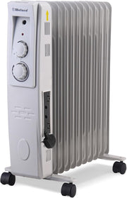 Portable 11-Fin Oil Heater 2500W Adjustable Thermostat Quiet Room Heater