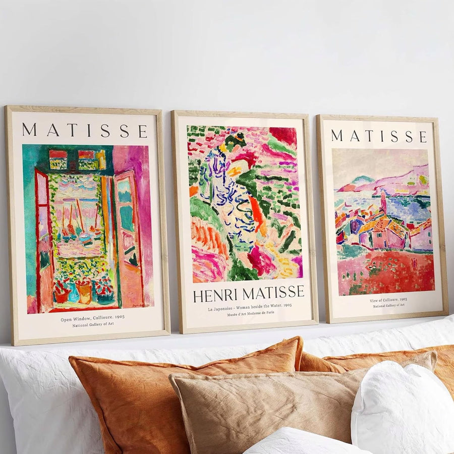 Matisse Print Set of 3 A4 Wall Art Mid Century Posters
