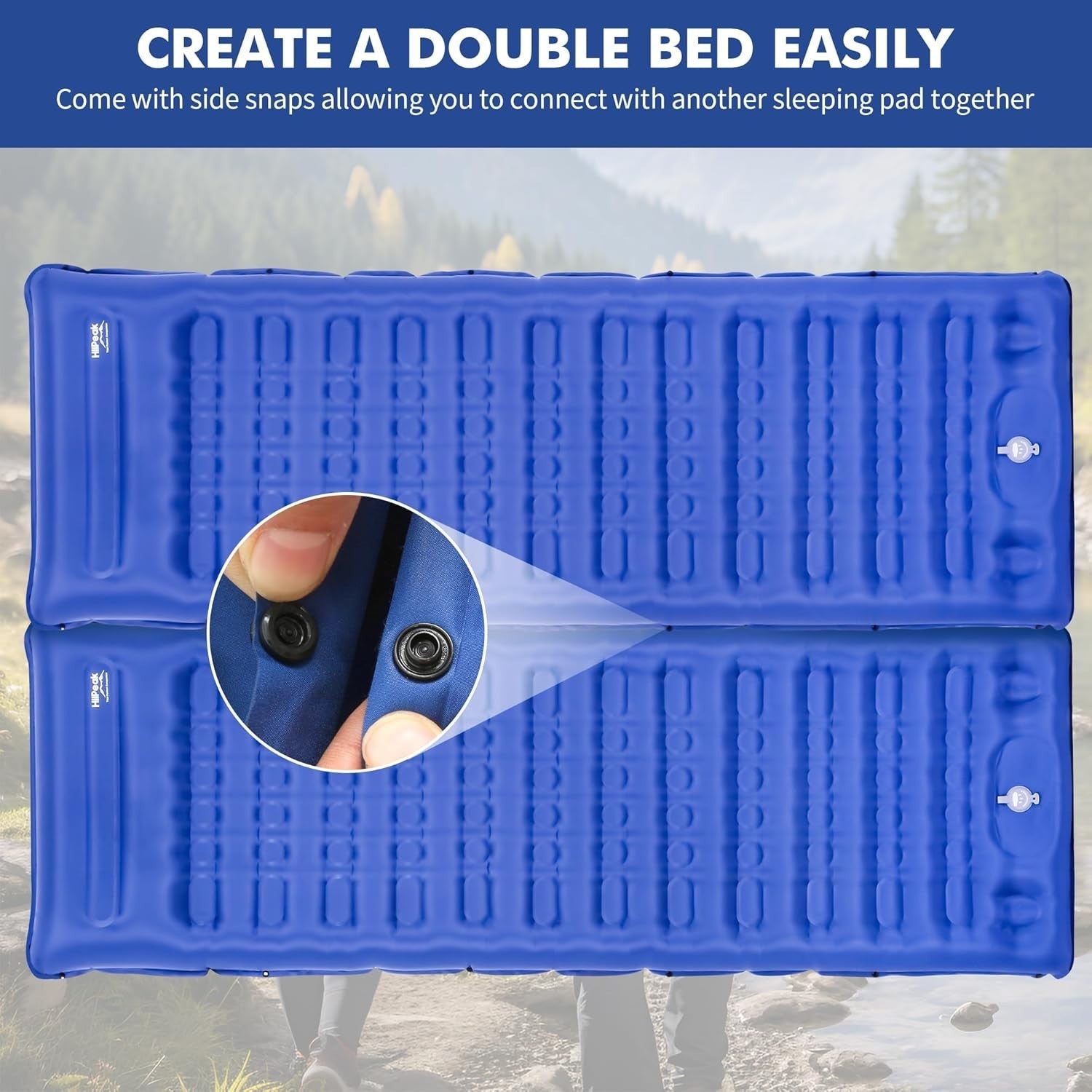 Inflatable Camping Sleeping Mat 203x68x10cm Ultralight with Pillow