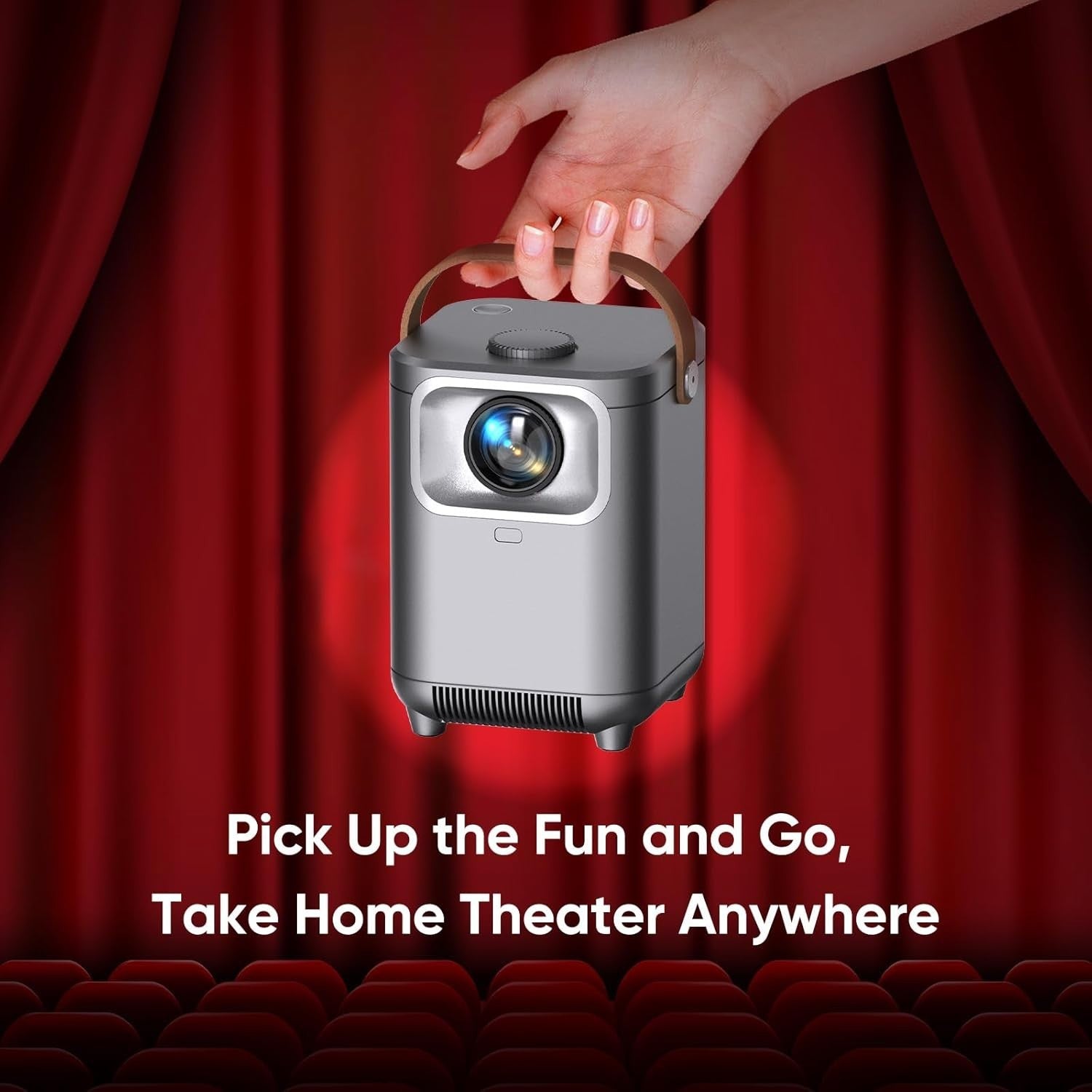 Mini 1080P Projector WiFi 6 Bluetooth Auto Focus Keystone 300”