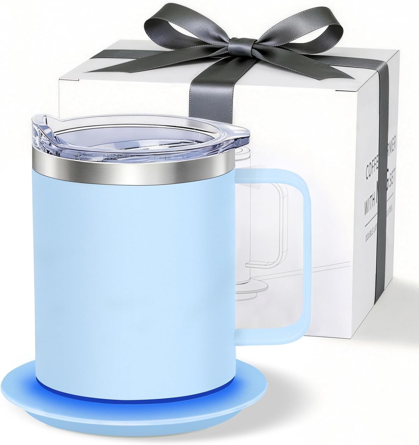 Heated Coffee Mug 12oz USB Temp Control with Warming Pad