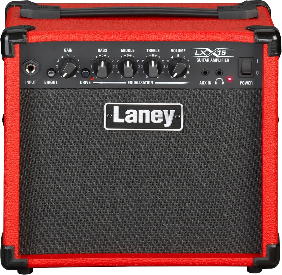 LX15 15W Electric Guitar Amp Portable Twin 5" Speakers Headphone AUX