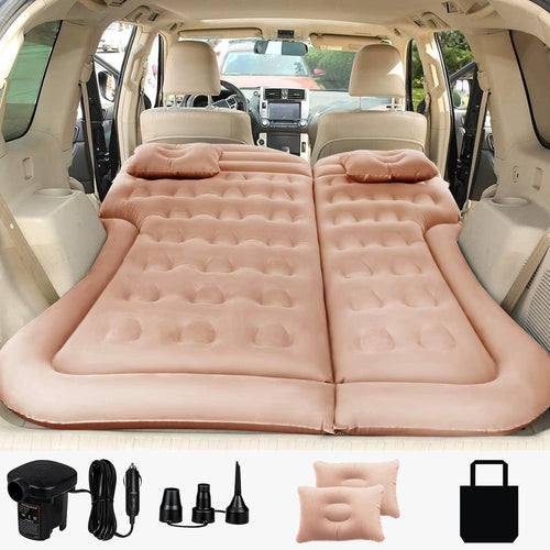 SUV Car Air Mattress Inflatable Bed Camping Sleeping Pad w Pump & Pillows