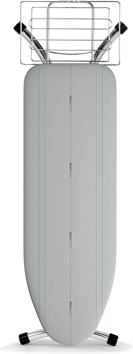 Premium Large Ironing Board Grey Adjustable Height with Iron Rest Shelf