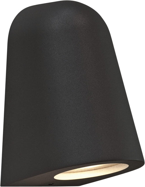 Modern Outdoor Wall Light Black Aluminum, Dimmable, Compact 6W Sconce