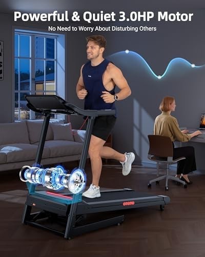 Foldable 12% Incline Treadmill 3HP Home Gym Running Belt 1-14KM/H
